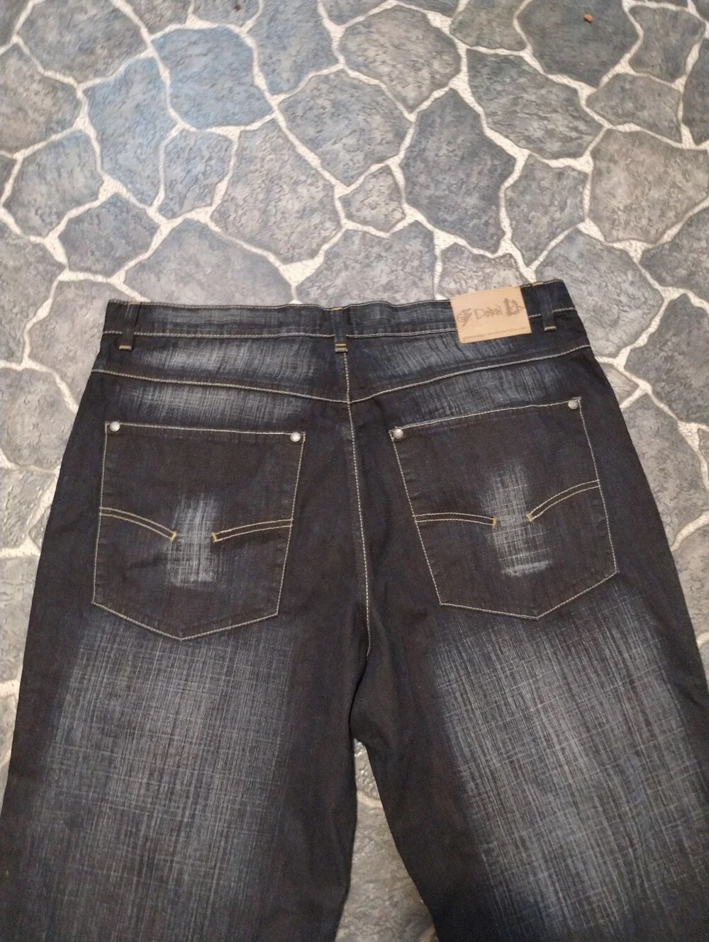 Godbody Mens Denim Baggy Jeans 40x32 Y2K VINTAGE